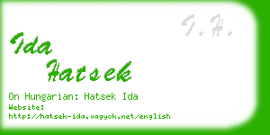 ida hatsek business card